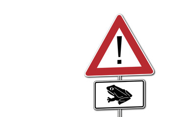 Hinweis Krötenwanderung Schild