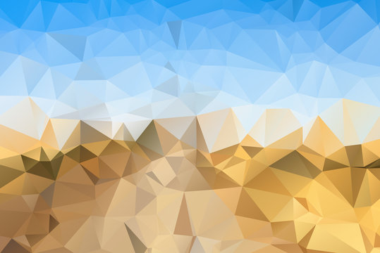Abstract polygonal landscape