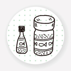 Pet fish feed  doodle