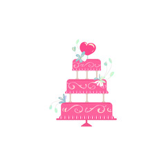 Holiday cake vector illustration