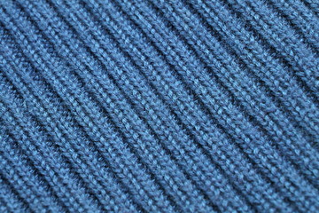 Blue Knitted Sweater Texture Background
