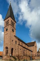 Fototapeta na wymiar Kirche St. Katharina in Waldbronn-Busenbach