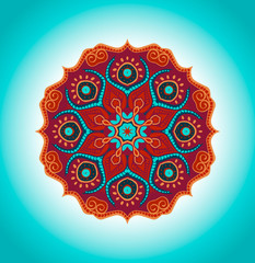 Mandala. Vector ornament, colorful round decorative element for your design