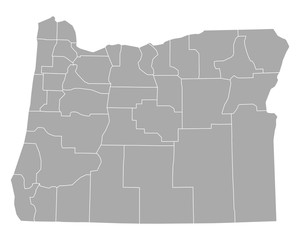 Karte von Oregon - 107334534
