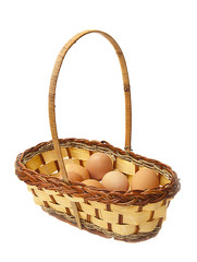 Eggs in a wicker basket