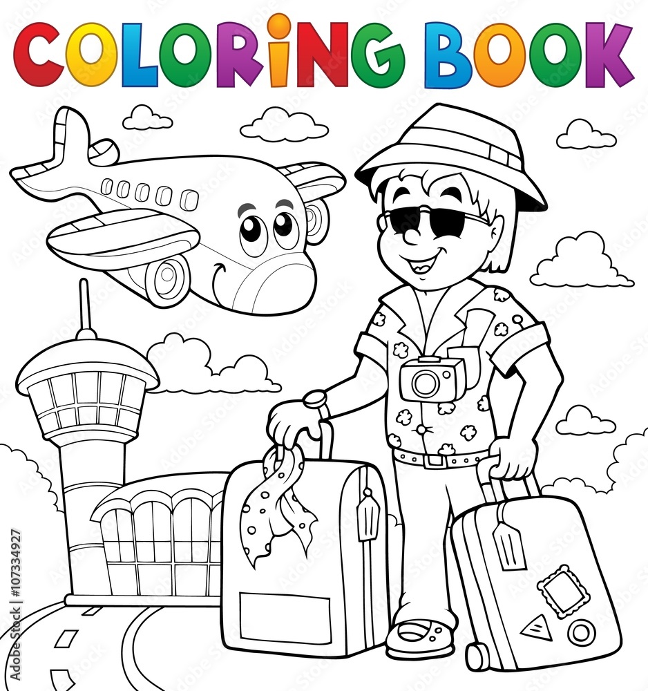 Sticker coloring book travel thematics 2