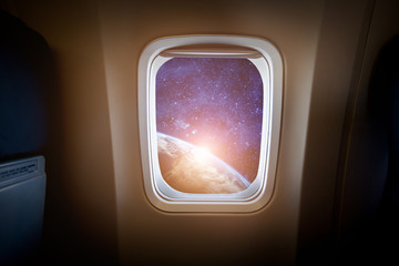 Planet earth from the space craft.