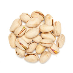  Circle shaped pistachios.