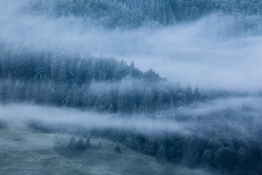 Morning mist in mountain. © Igor Dolgopiatov