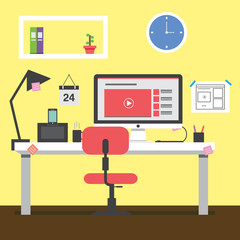 Web design workspace vector for your ideas