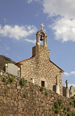 Fototapeta na wymiar Holy Trinity church in Praskvica Monastery. Montenegro