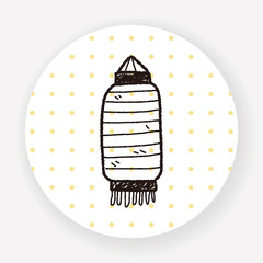 Chinese New Year; Chinese decorative lantern doodle