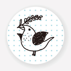 Christmas bird doodle