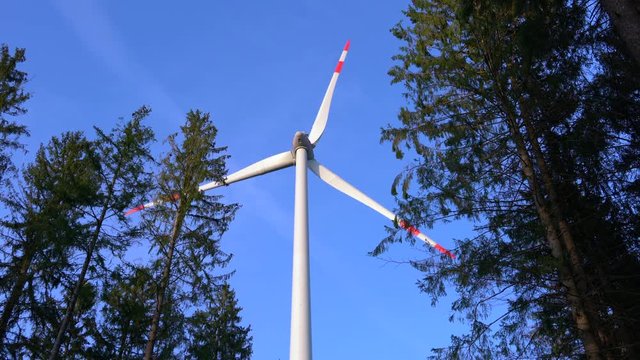 Windrad f&uuml;r alternative Energiegewinnung im Wald