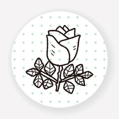 rose flower doodle