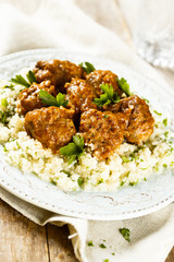 Couscous with meatballs