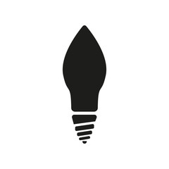 The incandescent lamp icon. Lamp and bulb, lightbulb, filament lamp, glow-lamp, light bulb symbol.UI. Web. Logo. Sign. Flat design. App.