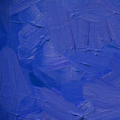 abstract blue ultramarine painting by oil on canvas, illustration - obrazy, fototapety, plakaty