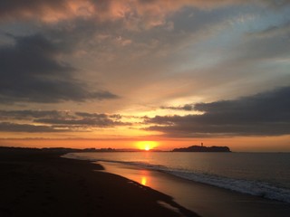 夕陽 江ノ島