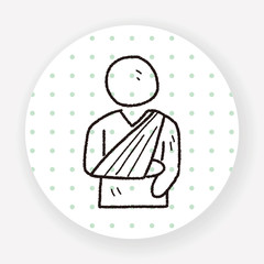 Fracture hand doodle