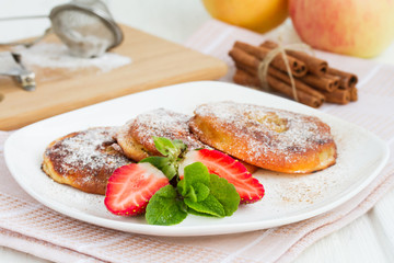 Apple rings in batter
