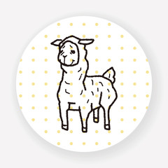 llama doodle