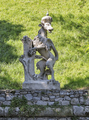 Naklejka premium Stadt park dog statue in Graz, Austria
