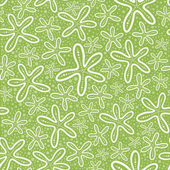 Shell seamless pattern on spotted background. Good for children's stuff, wrapping paper, scrapbooking and stationery supplies.  - 107345797