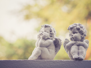 Baby doll sculptures; vintage filter