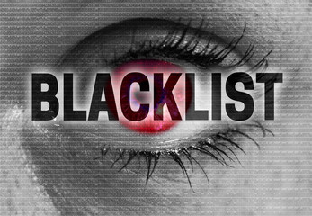 blacklist eye looks at viewer concept