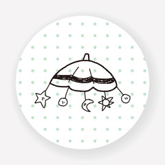 baby hanging doodle drawing