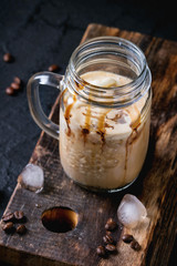 Ice coffee with cream