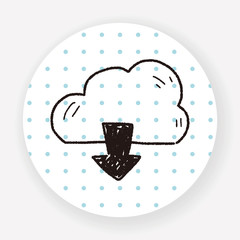 internet cloud doodle drawing