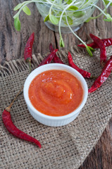 Homemade chili sauce 