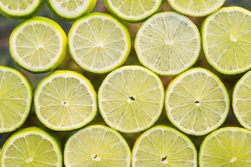 Fototapeta na wymiar Fresh fruit slices abstract seamless pattern background, green l