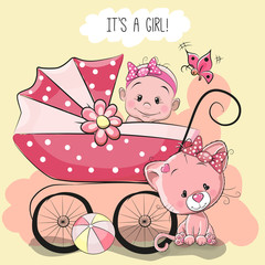Greeting card it's a girl