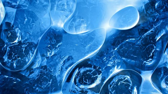 Blue ice pattern abstract motion background seamless loop