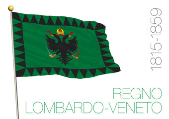 lombard venetian kingdom historical flag, italy