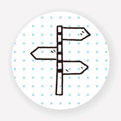 road sign doodle