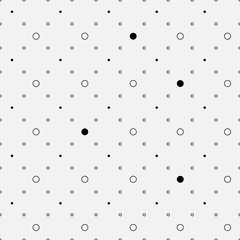 Vector monochrome minimalistic pattern. Modern stylish texture. Repeating geometric tiles rounds, dots, diagonal stripes, strokes