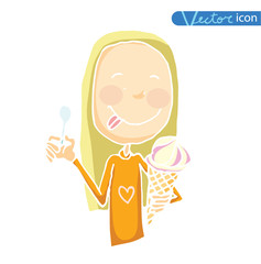 girl, vector illustration. black color, black