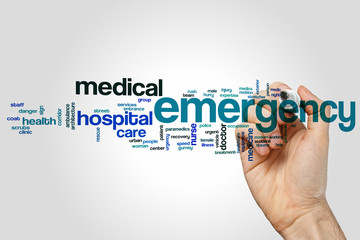 Emergency word cloud concept