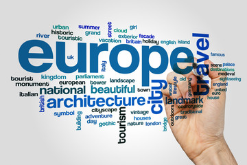 Europe word cloud concept