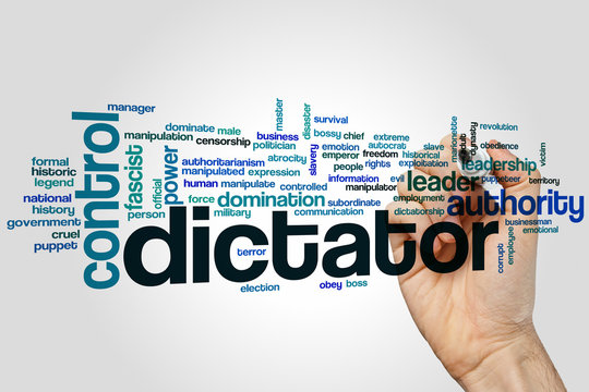 Dictator word cloud
