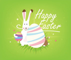 Vector easter greeting postcard.