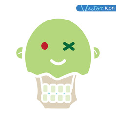   zombie cartoon character, vector illustration.