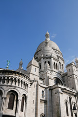 Fototapeta na wymiar Architectural details of Sacre Coeur cathedral in Paris France