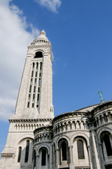 Fototapeta na wymiar Architectural details of Sacre Coeur cathedral in Paris France