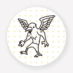 Obraz premium griffin doodle