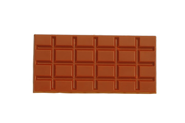 Milk chocolate isolated on white background